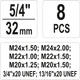 Набор для ремонта резьбы YATO 5/4" 32 мм 8 шт YT-17695 - изображение 5