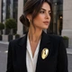 Брошь BROCHE Модерн Оракул из стали золотистая BRBF115519 - изображение 3