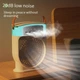Портативный вентилятор Portable Cold Fan с функцией увлажнения и ароматизации воздуха 3 скорости, встроенный аккумулятор, подсветка Черный - изображение 6
