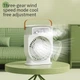Портативный вентилятор Portable Cold Fan с функцией увлажнения и ароматизации воздуха 3 скорости, встроенный аккумулятор, подсветка Черный - изображение 7
