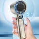 Ручной вентилятор Turbo M11 Портативный охладитель воздуха встроенный аккумулятор, регулировка скорости 0-120, цифровой дисплей Серый - изображение 2