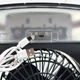 Портативный вентилятор Portable Cold Fan с функцией увлажнения и ароматизации воздуха 3 скорости, встроенный аккумулятор, подсветка Черный - изображение 4