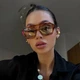 Очки солнцезащитные большие крупные прямоугольные y2k uv400 стиль 2000 90(А564) - изображение 5