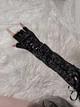 Митенки кружевные готические со шнуровкой черные Y2K one size (GOTH33) - изображение 7
