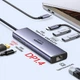 USB-хаб UGREEN CM511 6-in-1 USB-C to DP 1.4+2xUSB-A 3.0+USB-C 3.0+RJ45 1000Mbps+USB-C PD 3.0 100W Power Port Gray (75643) - зображення 2