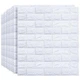 Самоклеящаяся 3D панель Белая кирпичная 70×77 см - декоративная панель для стен - зображення 1