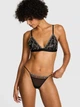 Комплект белья Victoria's Secret Pink бюстгальтер и трусики стринги 1159862820 (Черный L) - изображение 1