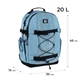 Рюкзак шкільний GoPack Education Teens 186 блакитний (GO25-186L-2) - зображення 8