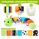 Мягкая сенсорная игрушка Гусеница 58 см с шуршащими элементами пищалкой и погремушкой (9697710) - изображение 2