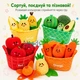 Мягкий набор сортер Монтессори Фрукты и овощи сенсорный 16 предметов для детей от 6 месяцев (4382825) - изображение 4