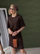 Літня сукня з поясом Fashion 42/44 шоколадний - зображення 4
