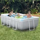 Каркасный бассейн Intex 26784-6в1 серый 300 х 175 х 80 см из ПВХ и стали на 3539 л с подстилкой стремянкой альгениксом хлор таблетками и тентом (9-163-#2026_26784-6) - изображение 4