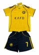 Детская футбольная форма Криштиану Роналду (Cristiano Ronaldo) #7 ФК "AL NASSR" Новый сезон 2026. Размер 22 (на рост 115-125см) Вышитые эмблемы. - изображение 1