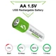 Аккумулятор AA Smartoools 1700 mAh пальчиковый Li-Ion со встроенной зарядкой Type-C 1.5V (19328) - изображение 2