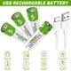 Аккумулятор AA Smartoools 1700 mAh пальчиковый Li-Ion со встроенной зарядкой Type-C 1.5V (19328) - изображение 4