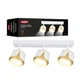 Світильник точковий накладний поворотний без лампи MAXUS Spot Flora Base GX53x3 White Golden - зображення 1