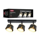 Світильник точковий накладний поворотний без лампи MAXUS Spot Flora Base GX53x3 Black Golden - зображення 1