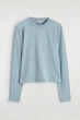 Лонгслів COS Clean Сut Regular Long-Sleeved T-Shirt Light Blue S (1024907070) - изображение 6