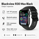 Смарт-часы Blackview R30 Max 1,91" 280x320 TFT Bluetooth 450 мА пульсометр шагомер микрофон Black (6931548323174) - изображение 2