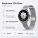 Смарт-часы Blackview X30 1.26" 360x360 IPS Bluetooth 320 мА пульсометр шагомер микрофон Silver (6931548327080) - изображение 2