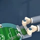 Футбол настольная игра для детей портативная Football Battle складной мини футбол с 2 мячами - изображение 2