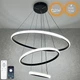 Управляемая светодиодная LED люстра EMILY 75W 3R APP BLACK/WHITE Luminaria 3000-6500К 7500 Lm с пультом ДУ Ø600х1100мм - изображение 1