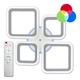 Люстра светодиодная потолочная LUMINARIA OVAL RGB 60W 4S1R 600x445 WHITE 220V IP20 (светильник LED с пультом) - изображение 1