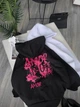 Unisex худі з принтом / Чорний 42-46 - зображення 6