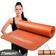 Коврик для йоги, пилатеса и фитнеса EasyFit EF-1919-OR, противоскользящий, NBR, Оранжевый, 180×61×1 см. - изображение 1