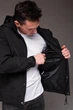 Мужская чёрная ветровка с карманом на рукаве R.A. съёмный капюшон 2481-6XL - изображение 13