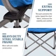 Раскладное кресло для кемпинга HIGH POINT SPORTS XXL / до 150 кг / Голубой Б/В - изображение 5