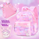 Детский рюкзак Hello Kitty Kuromi для девочек, мультяшный рюкзак для детей от 2 до 6 лет, сумка через плечо для детей, DB96586B, фиолетовый. - изображение 5