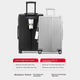 Huahuagongzi Luggage, Ручна валіза для жінок та чоловіків, Дорожня валіза на візку, Шкіряна валіза великої місткості для студентів з паролем, 29 дюймів, Срібний колір - зображення 6
