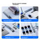 USB-концентратор Acasis 3.1 с 16 портами, независимым переключателем управления и адаптером расширения, совместимый с ноутбуками Apple Mac HS-716M 10 Гбит/с. - изображение 10