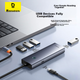 Док-станция расширения Baseus USB 3.0, адаптер для зарядки, разветвитель Type-C, универсальный конвертер Thunderbolt 4 для ноутбуков Huawei. - изображение 7