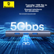 Док-станция расширения Baseus, зарядное устройство Type-C, адаптер USB-C на Gigabit Ethernet, разветвитель-конвертер, универсальный Thunderbolt 4 для ноутбуков Apple и Huawei, автомобильное крепление. - изображение 8