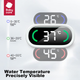 Дитяча ванночка Babycare, складна ванна для купання з датчиком температури, ванна для басейну + килимок для ванни + сітка для ванни, м'який синій туман - зображення 4
