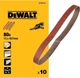 Zestaw taśm szlifierskich DeWalt 13 x 457 mm do pilnika taśmowego DCM200 80G 10 szt. (DT3605-QZ) - obraz 2