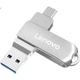 Флеш память USB Lenovo SS360 128GB USB 3.2 Gen1 + Type-C Silver - изображение 3