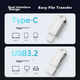 Флеш память USB Lenovo SS360 64GB USB 3.2 Gen1 + Type-C Silver - изображение 6