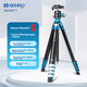 Benro CB259AFB30 Qing Niao S Професійна фото- та відеозйомка Бездзеркальна та DSLR камера Дворівнева кульова головка Портативний алюмінієвий сплав Пластинний затискач Плоский трубчастий штатив Комплект - зображення 4