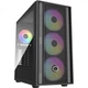 Корпус CoolerMaster Box600 Mesh Black ATX Mid-Tower с задней панелью ввода/вывода, поддержкой установки материнской платы сзади, перфорированной передней панелью, боковой панелью из стали и стекла, поддержкой двух 360-мм радиаторов. - изображение 3