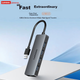 Lenovo USB 3.0 металевий 4-портовий високошвидкісний концентратор док-станція типу C блок живлення для ноутбука багатопортовий адаптер-розширювач - зображення 4