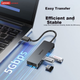 Lenovo USB 3.0 металевий 4-портовий високошвидкісний концентратор док-станція типу C блок живлення для ноутбука багатопортовий адаптер-розширювач - зображення 5