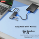 Lenovo USB 3.0 металевий 4-портовий високошвидкісний концентратор док-станція типу C блок живлення для ноутбука багатопортовий адаптер-розширювач - зображення 7