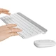 Комплект клавиатуры и мыши Logitech MK470 беспроводной с приемником 2.4 ГГц, мембранный, белый - изображение 1