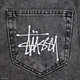 Чоловічі широкі джинсові шорти Stussy графітові 32(Р) (1027-449) - зображення 7