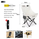 Складной стул TAN XIAN ZHE Moon Chair, складной стул для отдыха на природе, кемпинговый стул, портативный рыболовный табурет, шезлонг с высокой спинкой для пикника, пляжный стул. - изображение 4