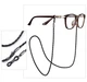 Держатель для очков универсальный плетеный для оправы с регулируемыми креплениями искусственная кожа черный 69 см R9760 - изображение 3