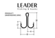 Двійник Leader LONG DOUBLE №14 (4 hooks) - изображение 2